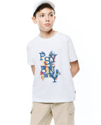 CAMISETA PSYCHO BUNNY PARA NIÑO COLOR BLANCO