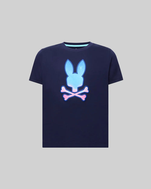 T-SHIRT PSYCHO BUNNY PARA NIÑO COLOR AZUL KT0200158402