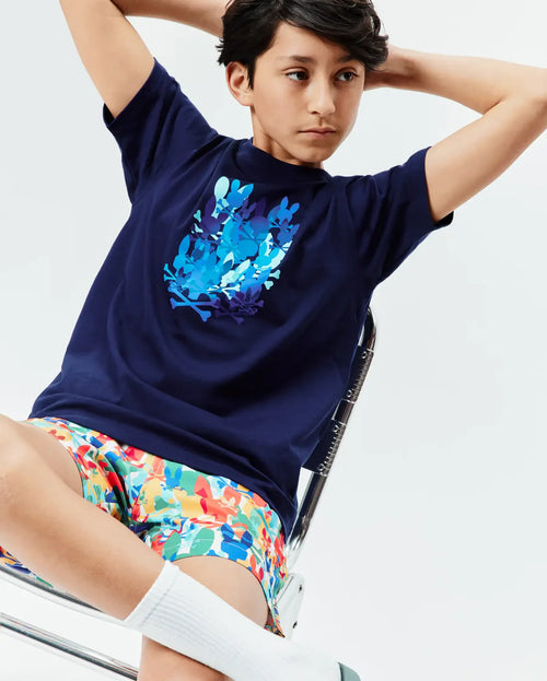 T-SHIRT PSYCHO BUNNY PARA NIÑO COLOR AZUL KT0200186402