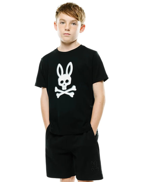 CAMISETA PSYCHO BUNNY PARA NIÑO COLOR NEGRO