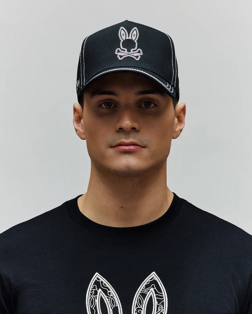 GORRA PSYCHO BUNNY PARA HOMBRE COLOR NEGRO MO1500081001