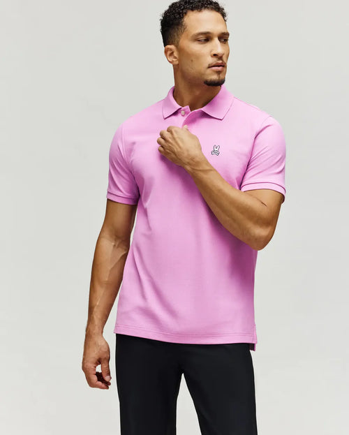 PSYCHO BUNNY POLO CLÁSICO PARA CABALLERO HOMBRE ROSADO B6K001F200508