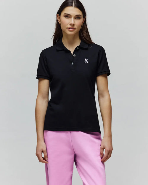 PSYCHO BUNNY POLO CLÁSICO PARA DAMA DAMA NEGRO WT0100003BLK