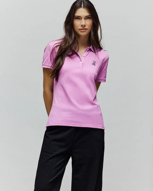 PSYCHO BUNNY POLO CLÁSICO PARA DAMA DAMA ROSADO WT0100003508