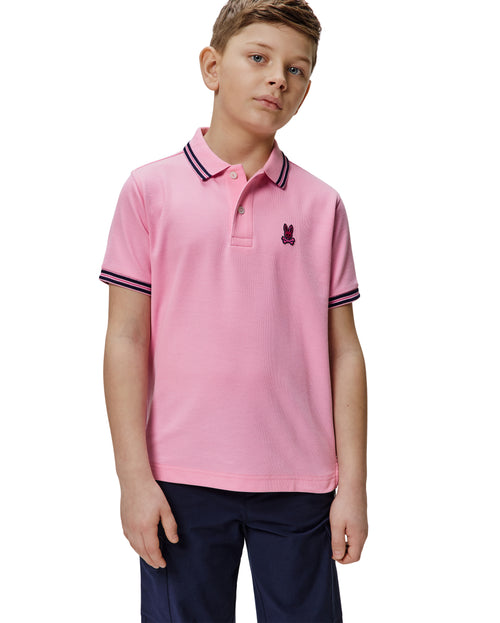 POLO M/C PSYCHO BUNNY PARA NIÑO COLOR ROSADO KT0100082652