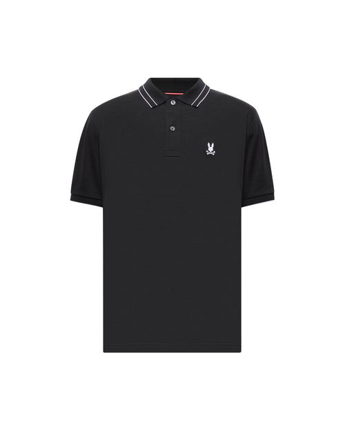 POLO M/C PSYCHO BUNNY PARA HOMBRE COLOR NEGRO MT0100138001
