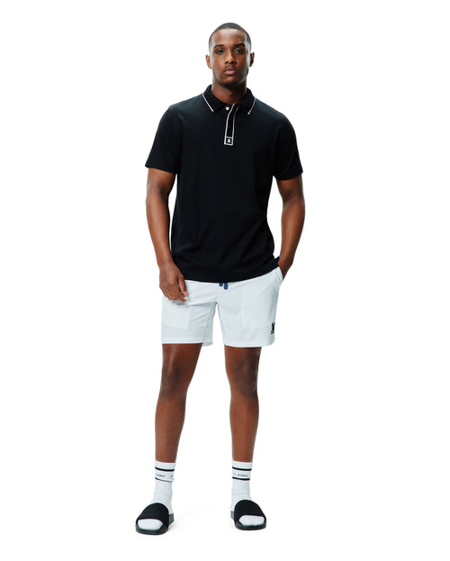 POLO M/C PSYCHO BUNNY PARA HOMBRE COLOR NEGRO MT0100181001