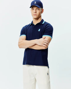 POLO M/C PSYCHO BUNNY PARA HOMBRE COLOR AZUL MT0100184402