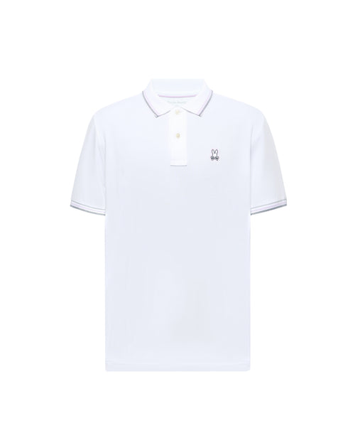 POLO M/C PSYCHO BUNNY PARA HOMBRE COLOR BLANCO MT0100129100