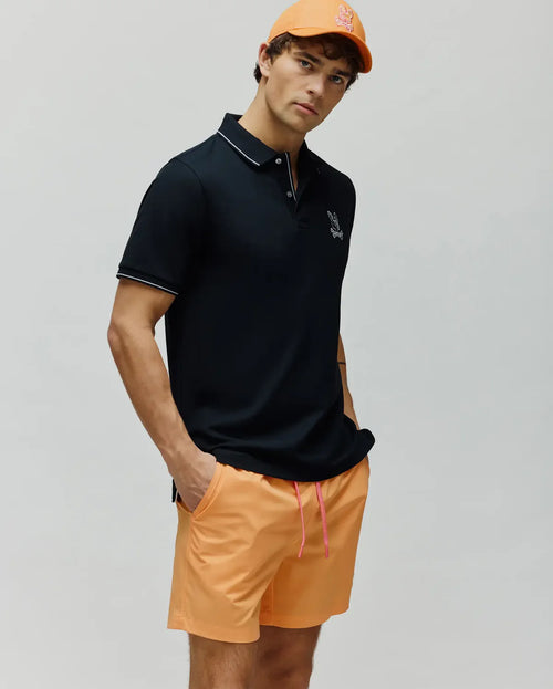 PSYCHO BUNNY POLO OLIVIER PARA CABALLERO HOMBRE NEGRO MT0100119001