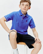 POLO M/C PSYCHO BUNNY PARA NIÑO COLOR AZUL KT0100103426