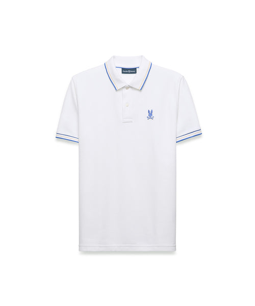 POLO M/C PSYCHO BUNNY PARA NIÑO COLOR BLANCO KT0100103100