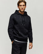SUDADERA PSYCHO BUNNY PARA HOMBRE COLOR NEGRO MT0500097001