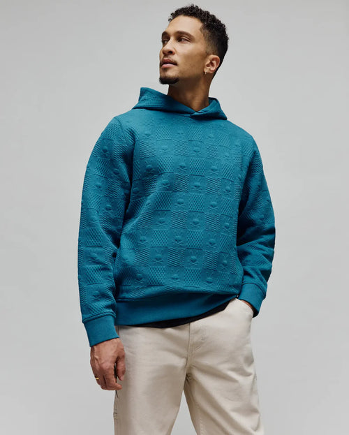 PSYCHO BUNNY SUDADERA CON CAPUCHA JACQUARD DUSTIN PARA CABALLERO HOMBRE AZUL MT0500143406