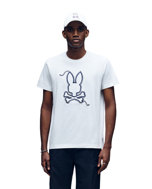 PSYCHO BUNNY CAMISETA HOMBRE CUELLO REDONDO BLANCO