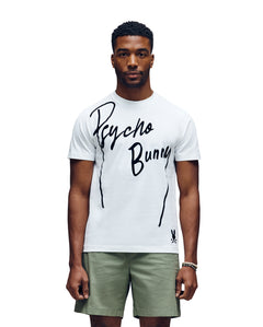 PSYCHO BUNNY CAMISETA HOMBRE CUELLO REDONDO BLANCO