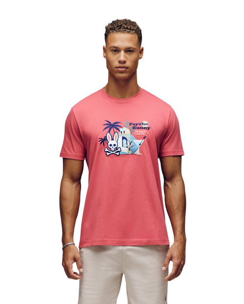 PSYCHO BUNNY CAMISETA HOMBRE CUELLO REDONDO NARANJA