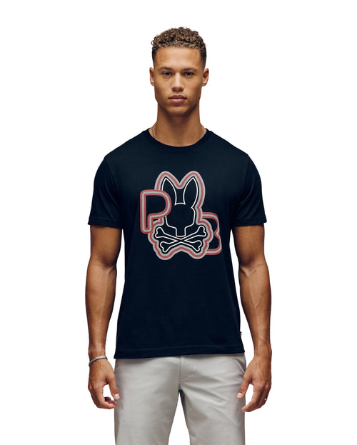 PSYCHO BUNNY CAMISETA HOMBRE CUELLO REDONDO NEGRO