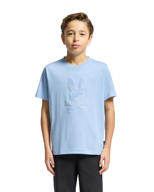 PSYCHO BUNNY CAMISETA NIÑO CUELLO REDONDO AZUL