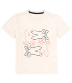 PSYCHO BUNNY CAMISETA NIÑO CUELLO REDONDO BEIGE