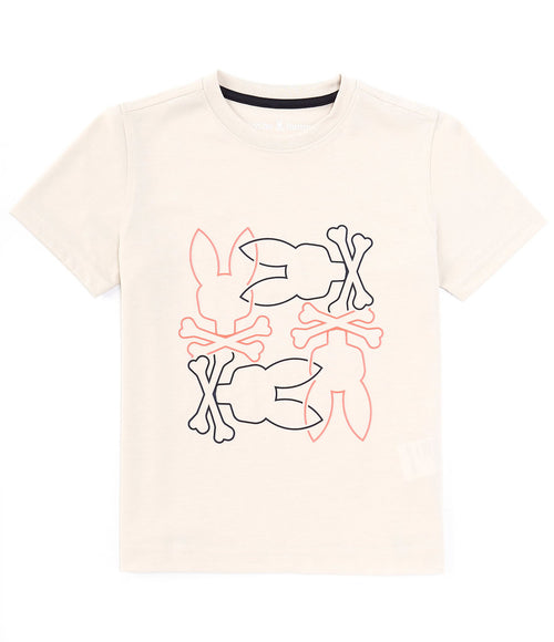 PSYCHO BUNNY CAMISETA NIÑO CUELLO REDONDO BEIGE