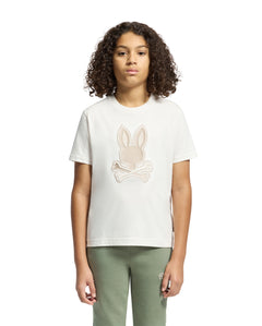 PSYCHO BUNNY CAMISETA NIÑO CUELLO REDONDO BEIGE