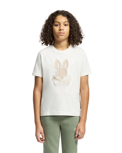 PSYCHO BUNNY CAMISETA NIÑO CUELLO REDONDO BEIGE