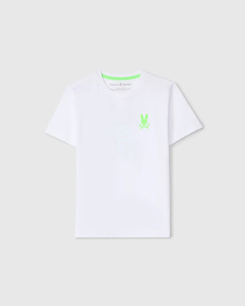 PSYCHO BUNNY CAMISETA NIÑO CUELLO REDONDO BLANCO