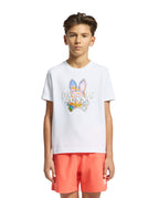 PSYCHO BUNNY CAMISETA NIÑO CUELLO REDONDO BLANCO