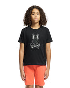 PSYCHO BUNNY CAMISETA NIÑO CUELLO REDONDO NEGRO