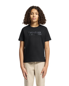 PSYCHO BUNNY CAMISETA NIÑO CUELLO REDONDO NEGRO