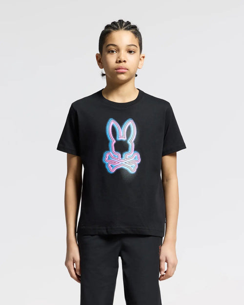 PSYCHO BUNNY CAMISETA NIÑO CUELLO REDONDO NEGRO
