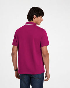 Sueter Logo Rib Ss Polo Morado Para Hombre Michael Kors