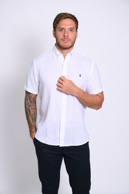 RALPH LAUREN CAMISA MANGA CORTA HOMBRE BLANCO