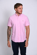 RALPH LAUREN CAMISA MANGA CORTA HOMBRE ROSADO