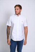 RALPH LAUREN CAMISA MANGA CORTA HOMBRE BLANCO