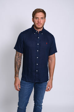 RALPH LAUREN CAMISA MANGA CORTA HOMBRE AZUL