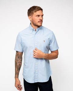 RALPH LAUREN CAMISA MANGA CORTA HOMBRE AZUL