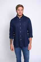 RALPH LAUREN CAMISA MANGA LARGA HOMBRE AZUL