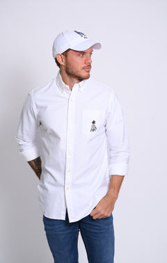 RALPH LAUREN CAMISA MANGA LARGA HOMBRE BLANCO