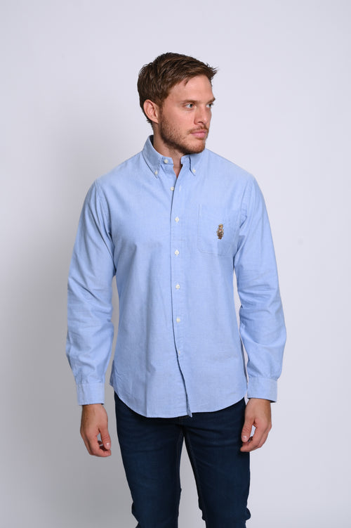 RALPH LAUREN CAMISA MANGA LARGA HOMBRE AZUL