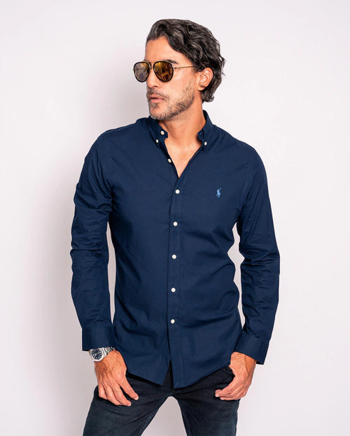RALPH LAUREN CAMISA MANGA LARGA HOMBRE AZUL