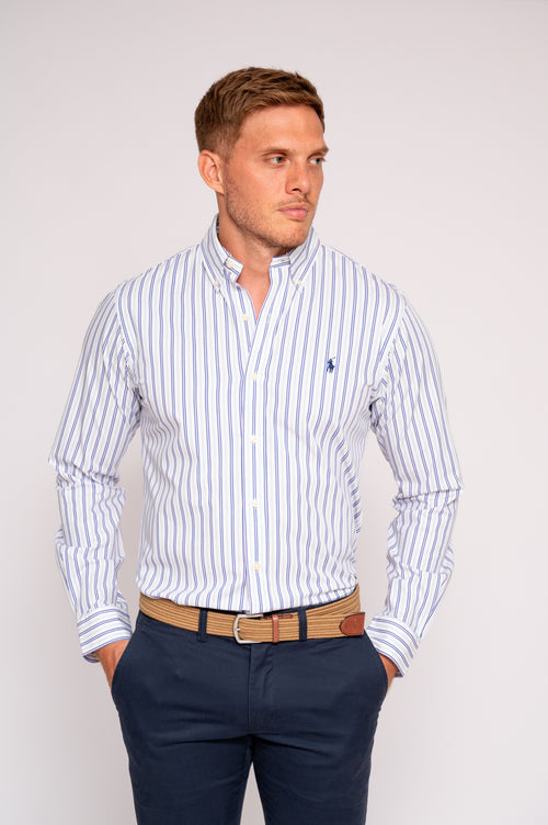 RALPH LAUREN CAMISA MANGA LARGA HOMBRE AZUL