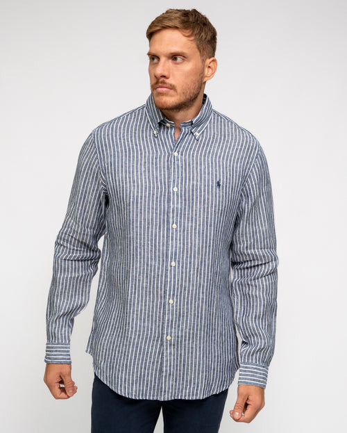 RALPH LAUREN CAMISA MANGA LARGA HOMBRE AZUL