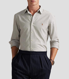 RALPH LAUREN CAMISA MANGA LARGA HOMBRE GRIS