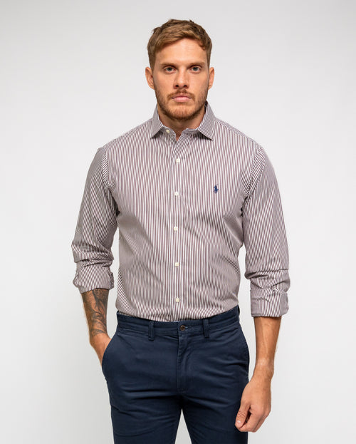 RALPH LAUREN CAMISA MANGA LARGA HOMBRE MARRON