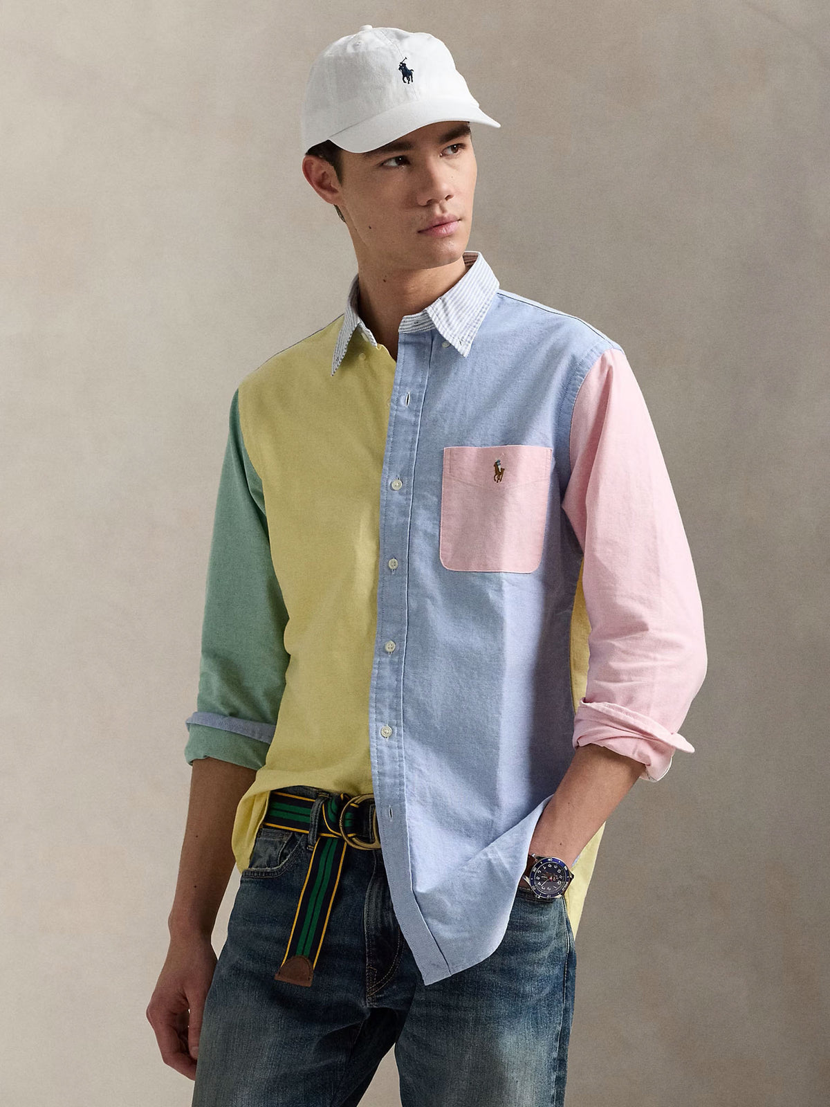 Camisa Manga Larga Cubdpppks-Long Sleeve-Sport Shirt Ralph Lauren Para Hombre De Color Multicolor