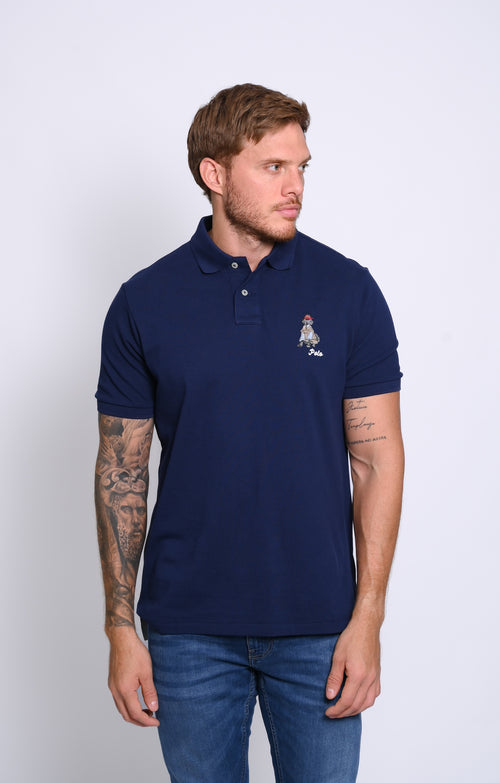 RALPH LAUREN CAMISA TIPO POLO HOMBRE AZUL
