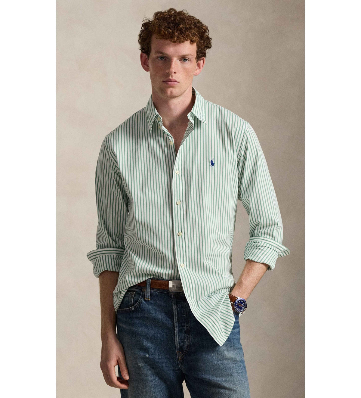 CAMISA M/L RALPH LAUREN HOMBRE 7064B WHITE SEAFOAM 710P07019002