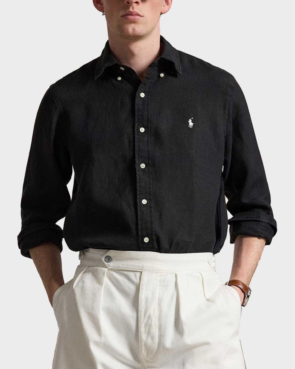CAMISA M/L RALPH LAUREN HOMBRE POLO BLACK 710966294019